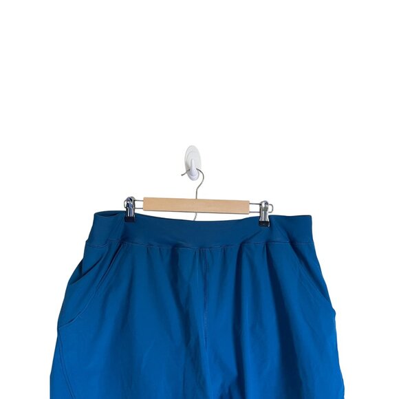 Lands' End Size 20W Turquoise Nylon Performance Knit Shorts Outdoor Active Hikin - Picture 3 of 7